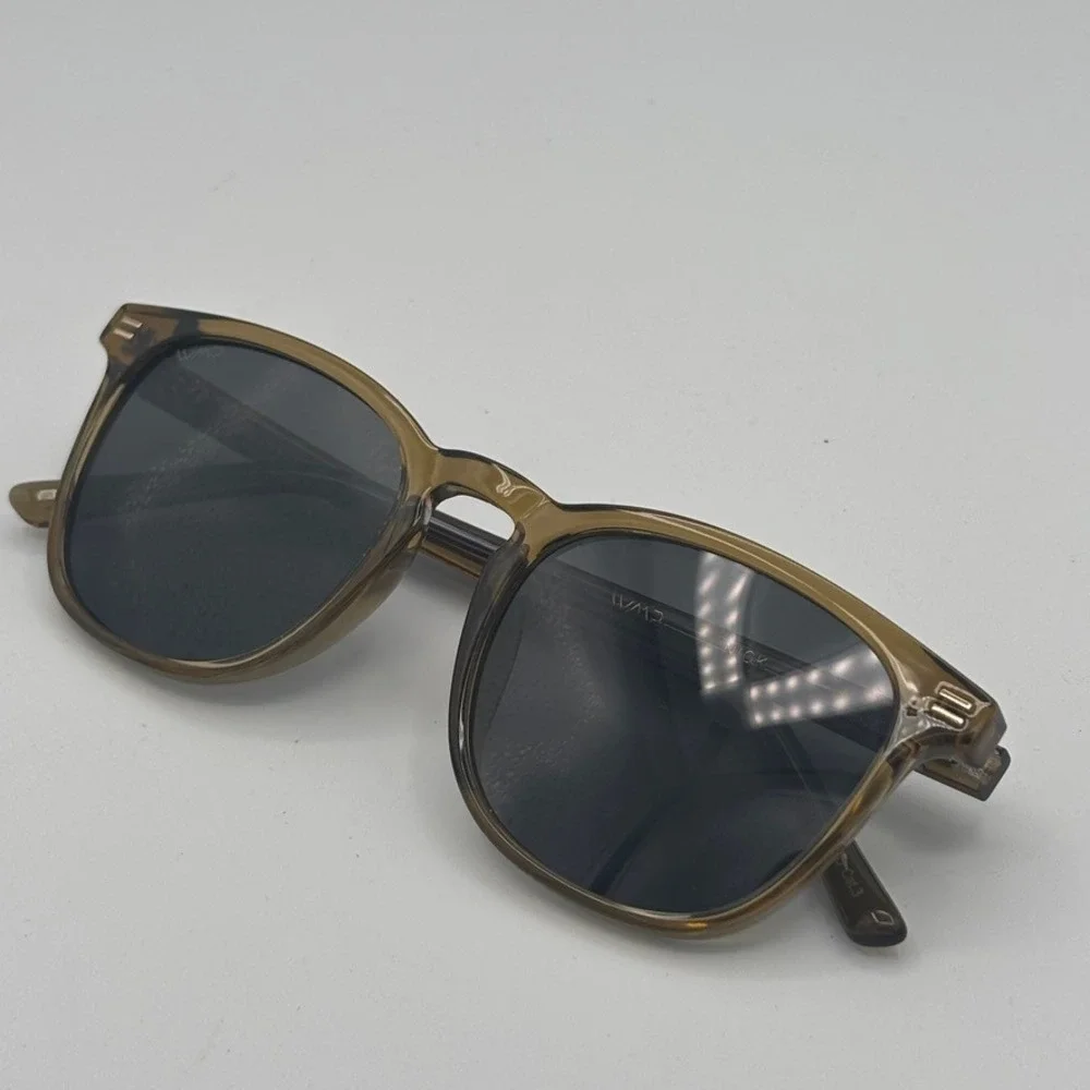 WMP Nick Sunglasses Crystal Olive Round Polarized Retro Eyewear - Picture 9 of 10